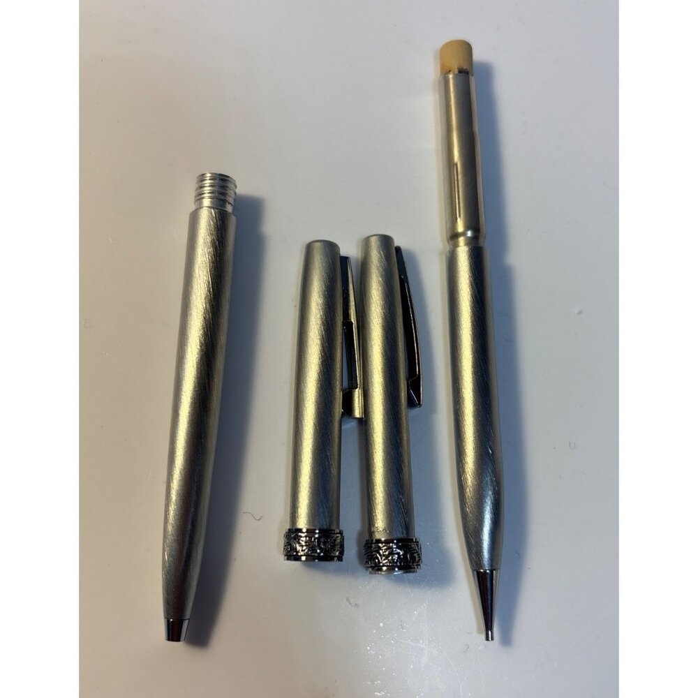 Vintage Lady Scheaffer Pen Pencil Set Florentine Band Silver Tone - Picture 5 of 6